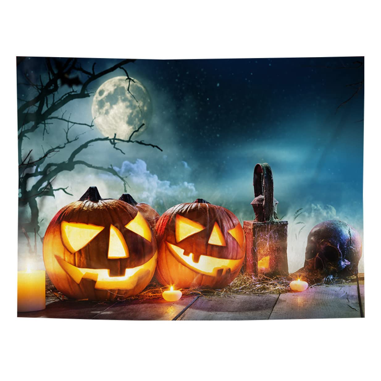 ⭐️1点限り⭐️ハロウィン背景布 タペストリー 満月 ポリエステル300x20… ⭐️1点限り⭐️ハロウィン背景布 タペストリー 満月 ポリエステル